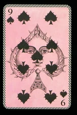 Transformation playing card Christian Lacroix 9 of Spades Q70c