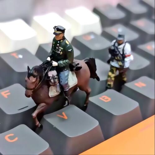 Homemade 1/72 Winter Cavalry Officer 1 Man Finished Model Ornament Toys - Picture 2 of 6