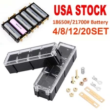 4/8/12/20xSplicable Battery Slot 21700 18650 Solder-Free Battery Box Holder Case