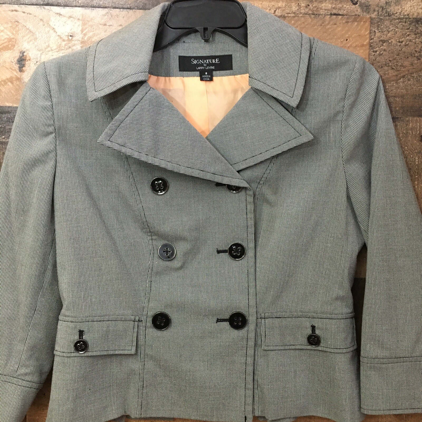 Signature By Larry Levine Blazer Jacket Women 8 Lined Career Office Academia