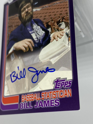 Autografo Bill James 2018 Topps Archives Viola Padre della Sabermetria *LEGGI - Foto 10 di 11