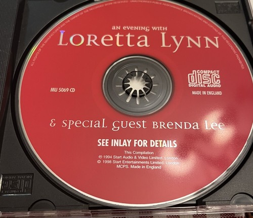 An Evening With Loretta Lynn CD Special Guest Brenda Lee 1984 UK Pressing NM - Imagen 2 de 4