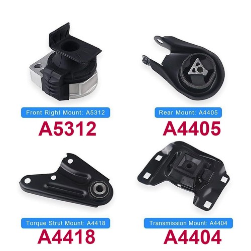 4X Engine Motor Mount Set - Compatible with for 2004-2009 Mazda 3 2.0L. US - Foto 2 di 7