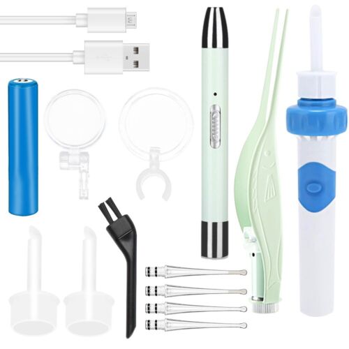 Ear Wax Removal Kit Cleaning Tool Earwax Pick Cleaner Remover with LED Light USA