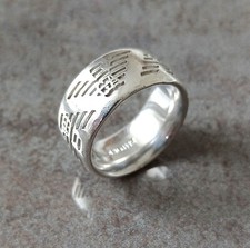 Emporio Armani Ring, Solid 925 Sterling Silver Ring, Eagle Logo, UK Ring Size T