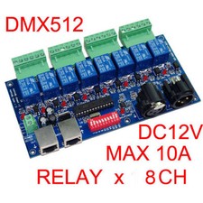 8 Channel DMX512 Controller Relay Switch Kit DIY Converter 8 Way Relay Switch