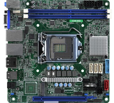 Asrock C246 WSI LGA1551 Supports Intel  Xeon  E-2100/E-2200 Series Processors