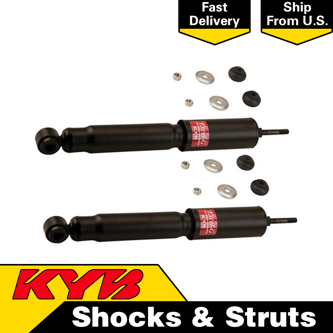 Set(2) KYB Excel-G Shock Absorber Front Pair Left Right For