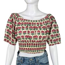 PRE- OWNED - CJ Laing Puff Sleeve Pink Blouse Size XL