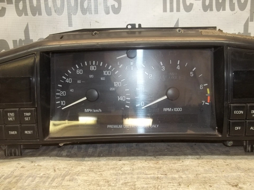 Cadillac Eldorado Sevilla 1995 instrumento velocímetro velocímetro racimo 16170426 Foto 4 de 4