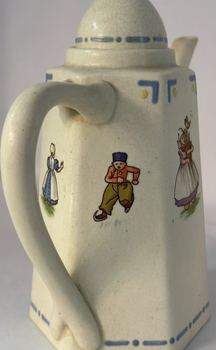 ROSEVILLE POTTERY JUVENILE CREAMWARE LIDDED COFFEE POT....RARE AND MINT! - Picture 5 of 5