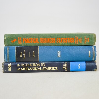3 VTG Statistics Hardcovers, Basic Statistics, Intro to Mathematical Statistics
