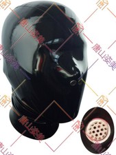 latex mask full cover with nose tube close eyes or mesh eyes close mouth