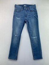 Old Navy Womens Size 24/7 Medium Wash High Waisted Distressed Slim Leg Jeans