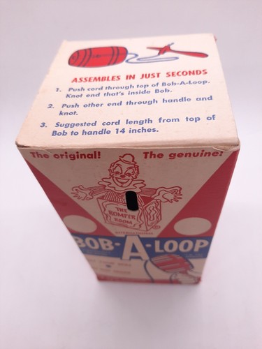 Vintage Bob- A- Loop Wooden Toy 1958 Black and Red NOS In Original Box Old Toy - Picture 6 of 8