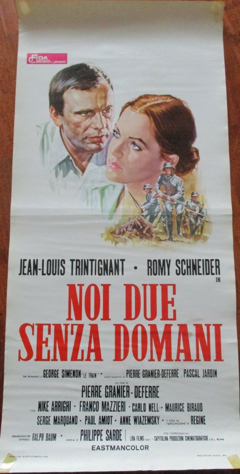 Locandina originale film Noi due senza domani (1974) - Regia di Pierre Granier-Deferre