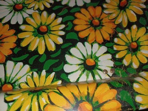 (4) Bandejas de servir cama plegable floral margarita de metal Marsh Allen 1969 17x12 - Imagen 18 de 24