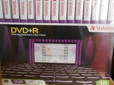 Verbatim DVD R Disc And Cases Set Of 15 Lot EXCELLENT Blank Media Disc 120 4.7GB