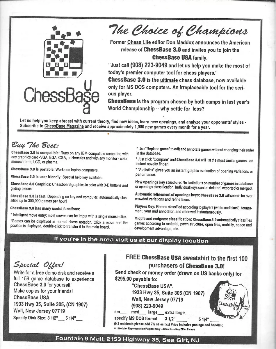 Chess Magazine Black and White