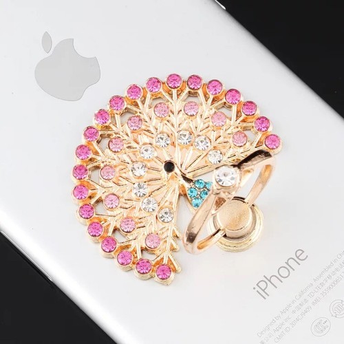 360 Rotating CRYSTAL Peacock Cell Phone Ring Stand Holder Grip Fashion Stylish - Picture 7 of 15