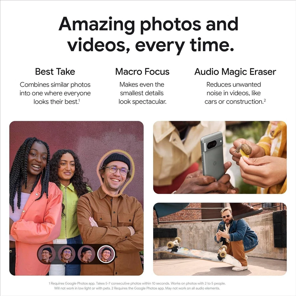 Google Pixel 8 8+128GB 5G Unlocked Phone Sin Simlock Android 14 Desbloqueado - Imagen 3 de 4