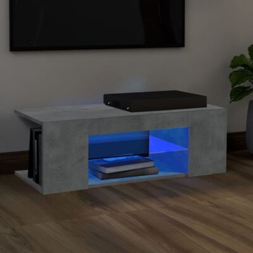 Modern TV Cabinet With Led Lights TV Stand Entertainment Centre Engineered Wood - Picture 27 of 41