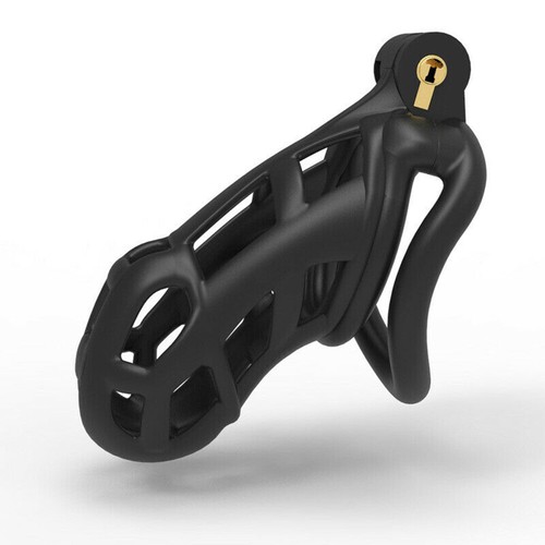 Superior Cobra Male Chastity Cage Lock Device w/4 Rings Virginity Device 5 Sizes - Picture 7 of 19