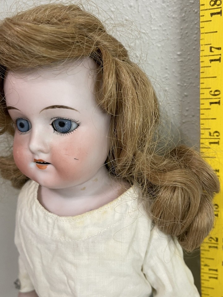 18” Antique Armand Marseille Made In Germany Bisque Shoulderhead Doll