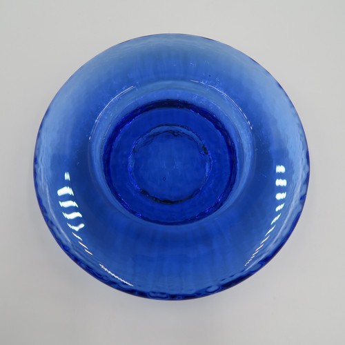 Feuer und Licht Recycling Kunst Glas Kerzenhalter Weinständer Kobaltblau 6,5" USA - Bild 3 von 11