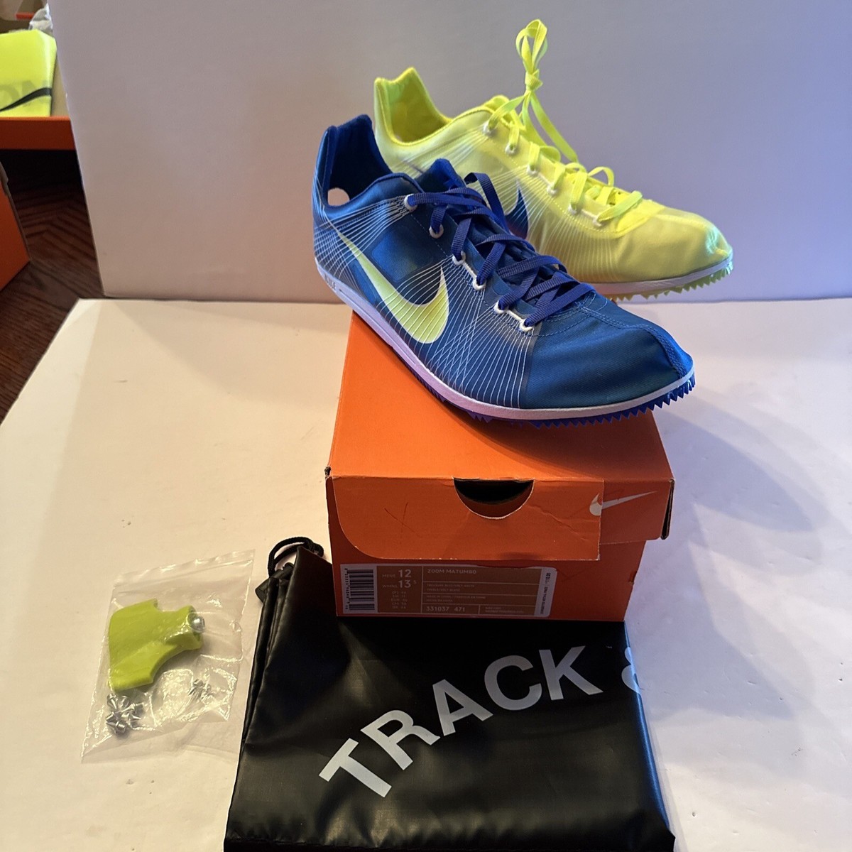NEW Nike Zoom Matumbo Men's 12 Track Spikes Treasure Blue