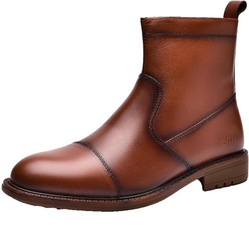 Rolling Dub Trio Boots RDT-A14 CASPER Side Zip Boots Leather Brown