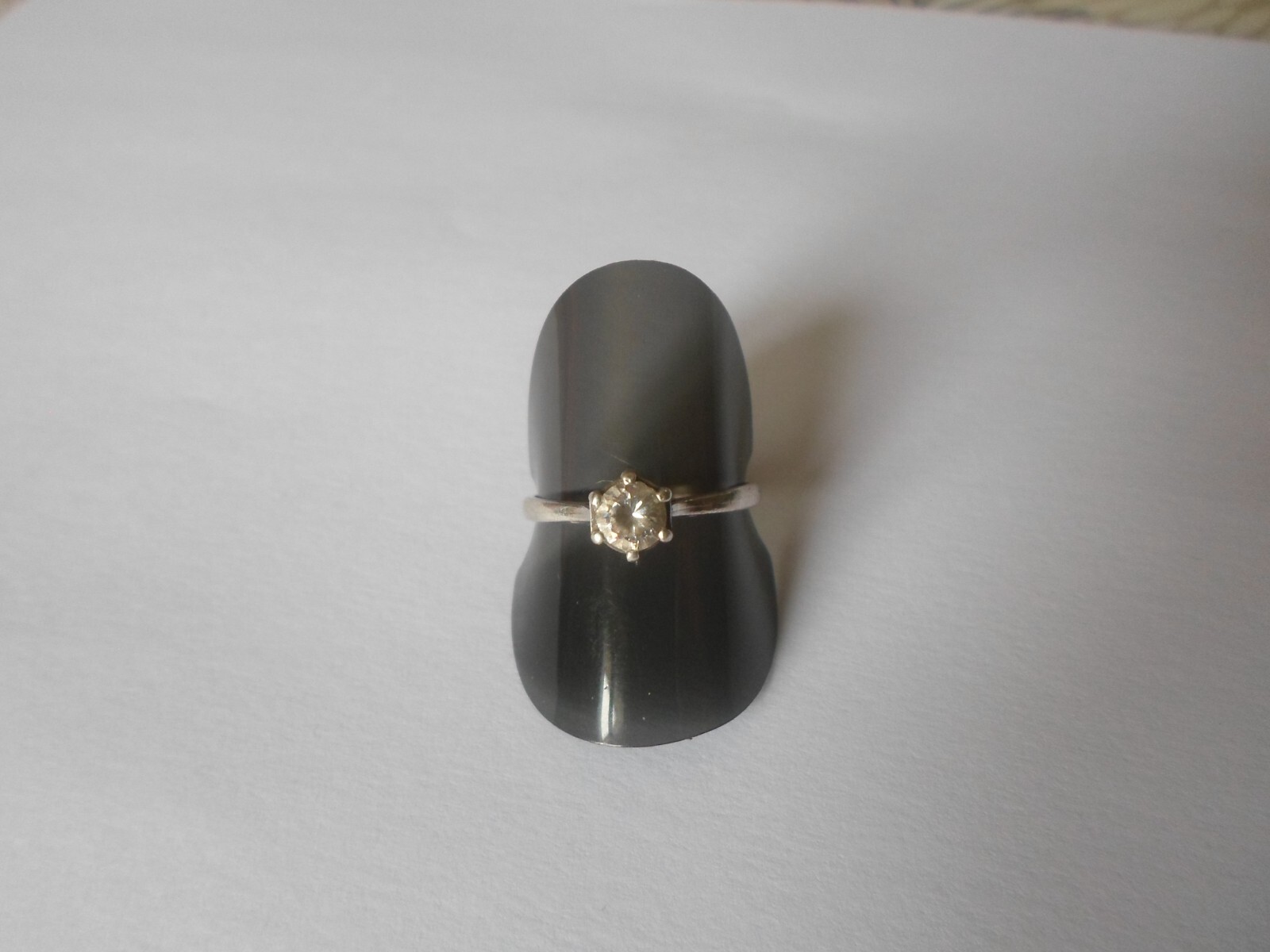 solid silver ring, solitaire, zirconium, s. 57 - image 7