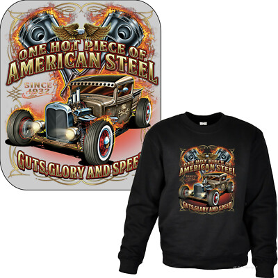 Hot Rod Sweatshirt Auto Kustom SpeedShop retro v8 Slogan Garage Shirt *1160 bl