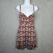 URBAN OUTFITTERS Women's Mesh Marianne ditsy print mini dress Sz S