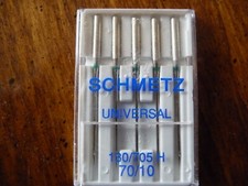 1 package of 5 Schmetz UNIVERSAL Sewing Machine Needles Size 70/10 NEW