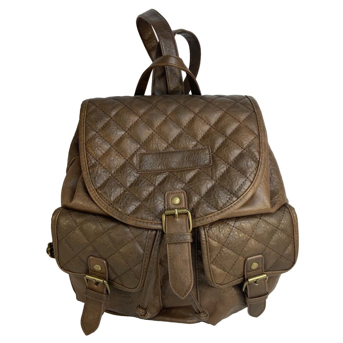 Woman Faux Leather DayBagpack Diana Backpack – Chic Vegan Leather Bag with Tassel & Gold  main image 4