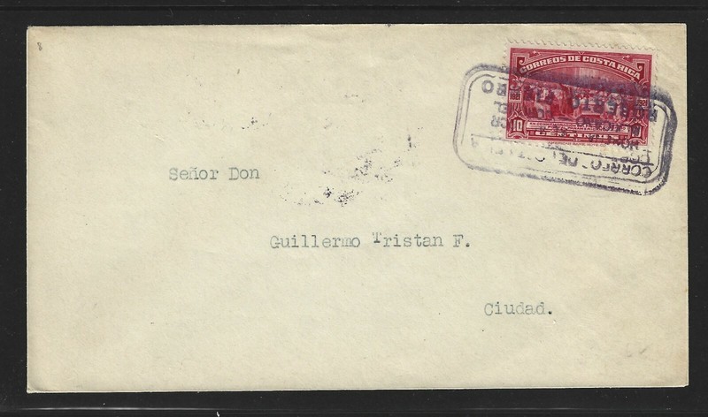 Costa Rica  Muller 10 Fierro Cancel September 6, 1928