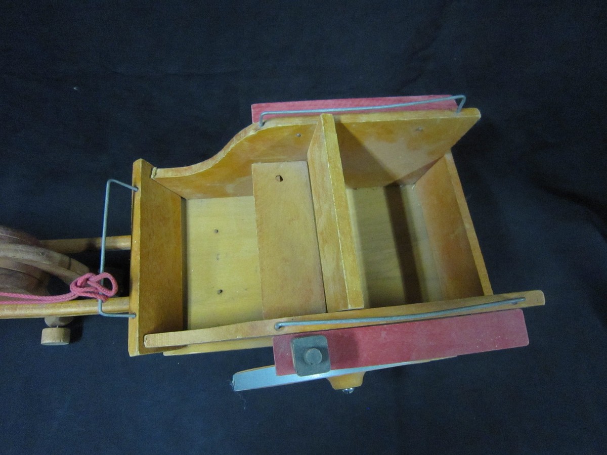 JOUET ANCIEN BOIS Dejou attelage cheval charrette vintage EUR 22,37 - FR