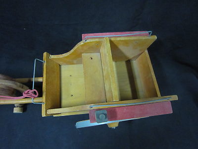 DEJOU ANCIEN ATTELAGE Charrette Jardiniere Cheval Jouet Ancien En Bois
