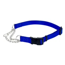 COASTAL PET-- CHECK TRAINING ADJUSTABLE DOG COLLAR W/BUCKLE 22-29” BLUE--NEW!