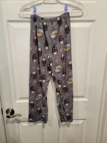 Star Wars Boys' Mandalorian Baby Yoda GROGU PJ Pajama Pants Size LARGE 12 - Picture 2 of 3
