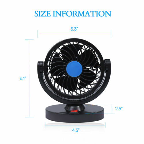 Car Cooling Fan Auto Cooling Cooler 360° Rotatable 2 Modes for Car Truck Van SUV - Picture 10 of 11
