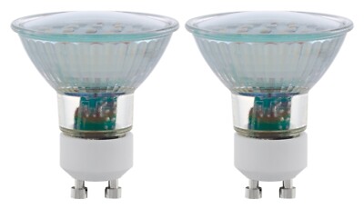 EGLO LED-Leuchtmittel 2er Set Glühbirnenset Leuchtmittelset transparent GU10