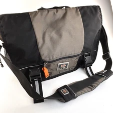 Oobe Padded Laptop Messenger Travel Bag Brown Black With Shoulder Strap