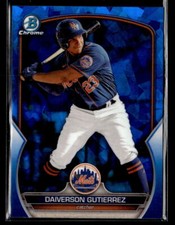 Daiverson Gutierrez - 2023 Bowman Draft Chrome Sapphire #BCP-154 Mets