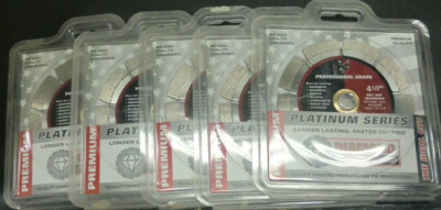 5 Diamond Professionals Platinum Series Premium 4 1/2'' Dry Wet Segmented Blades