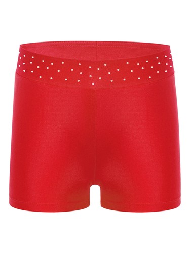 Kids Girls Shorts Sparkly Activewear Ballet Bottoms Dance Dancewear Rhinestones - Picture 20 of 83