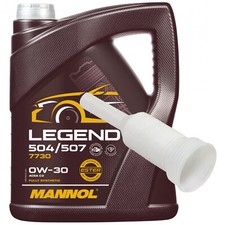 Motoröl MANNOL 0W-30 Legend 504/507 5 Liter inkl Ausgießer für Audi BMW Mercedes