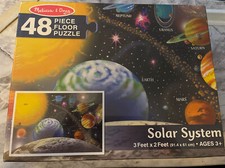 Melissa Doug NEW SEALED Solar System Floor Jumbo Piece Puzzle 48 pc 3'x2'