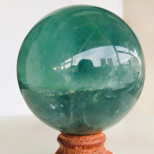Esfera de cristal de cuarzo fluorita verde natural 700 g muestra mineral curación A121 - Imagen 13 de 16